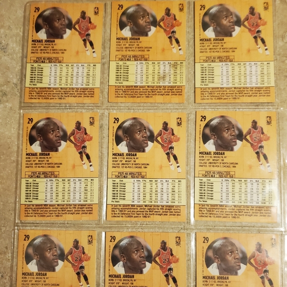Fleer 1990/91 Michael Jordan Basketball Cards - Picture 2 of 2